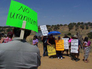 Undated Photo of Protest Against Uranium - Credit: MASE Coalition