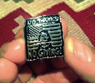 No thanks no giving enamel pin 2