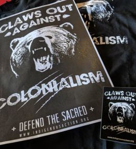 Claws Out Against Colonialism Shirt, sticker & poster