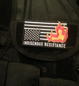 Indigenous Resistance Burning Flag Morale Patch