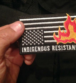 Indigenous Resistance Burning Flag Morale Patch